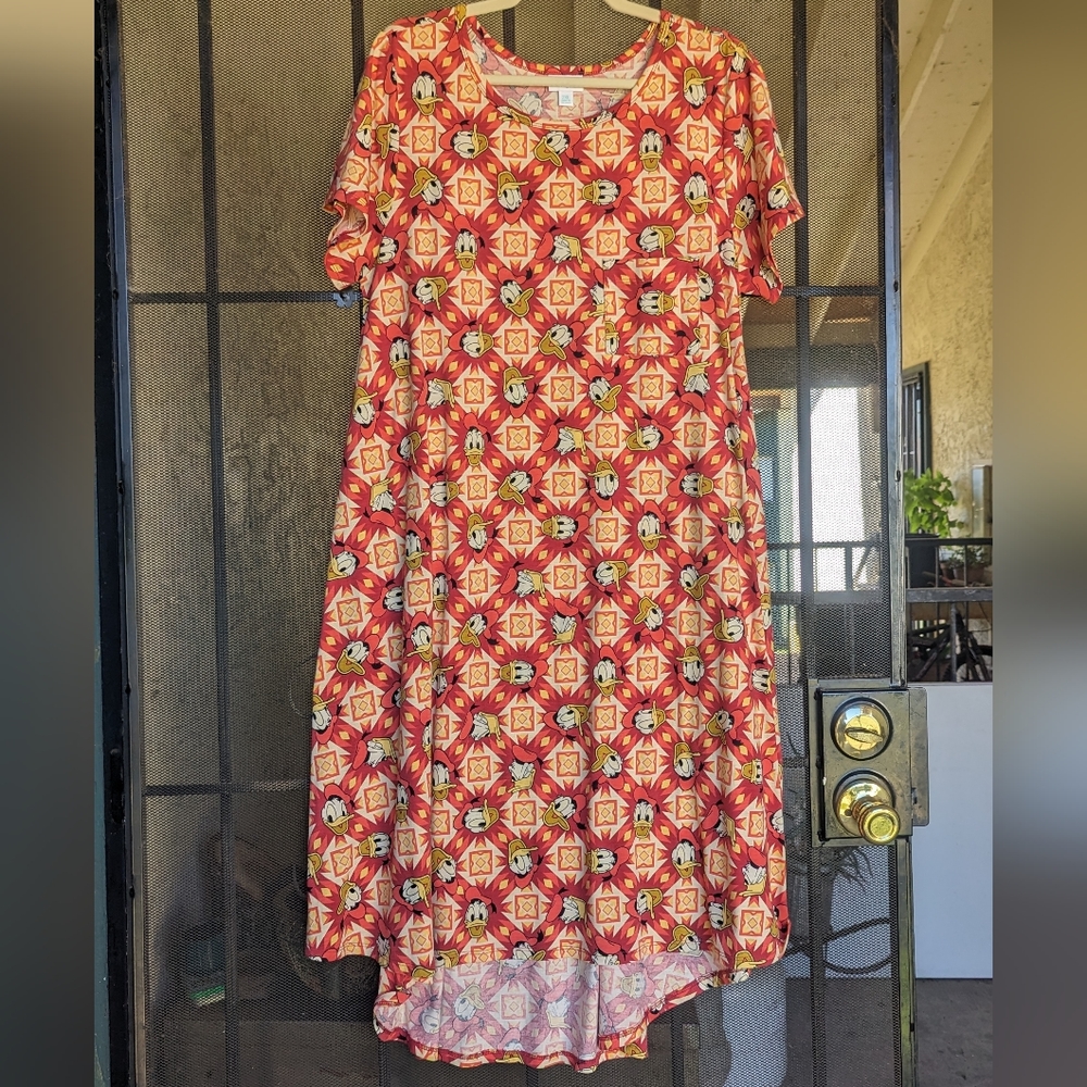 2Xl Donald Duck LulaRoe Carly Dress